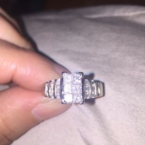 14K White Gold Diamond 💍 Wedding Ring